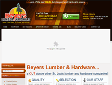 Tablet Screenshot of beyerslumber.com